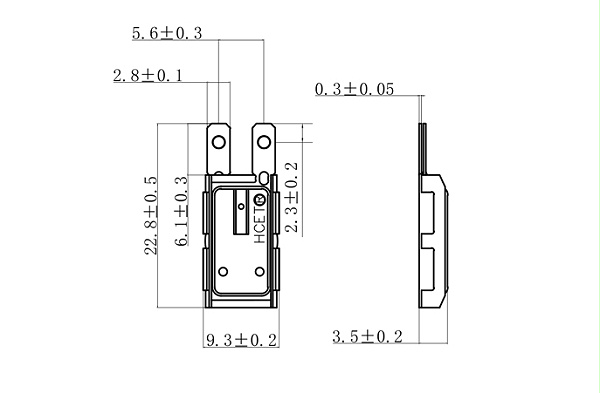 HC01座椅电机热保护器尺寸图