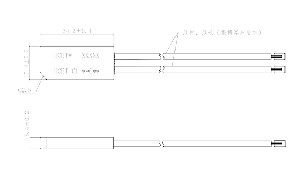 HCET-C1温控开关尺寸图