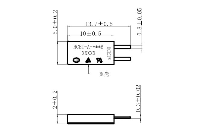 TB02锂电池保护板温控开关尺寸图