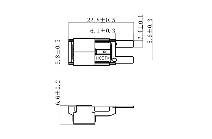 3MP洗衣机电机热保护器 尺寸图